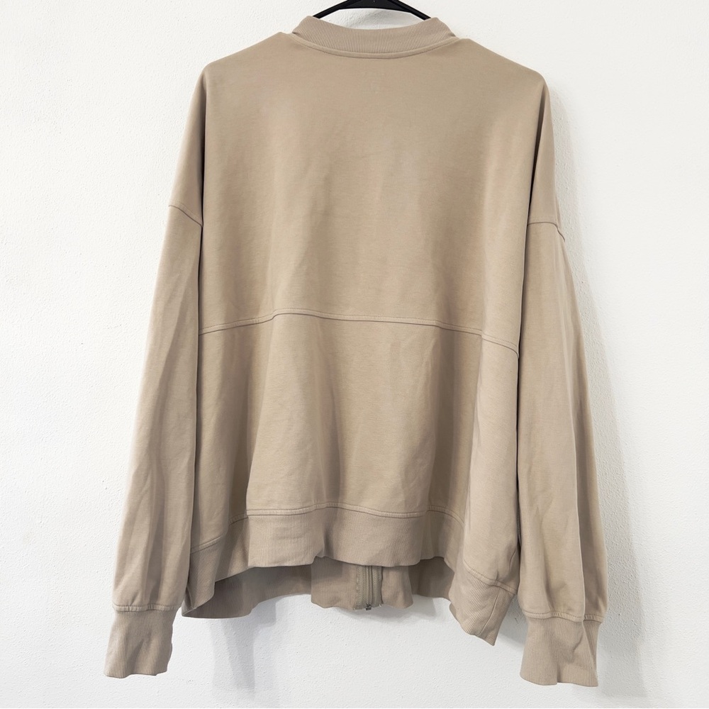 Old Navy Active Dynamic Fleece Jacket 3X Plus Size Beige Zip Up Athleisure - Picture 2 of 5